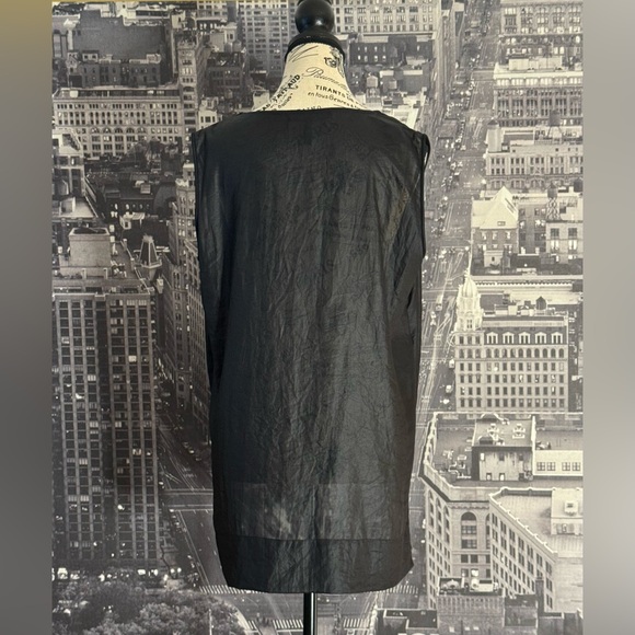 BCBGMAXAZRIA Black Draped High-Low Top - Picture 4 of 6